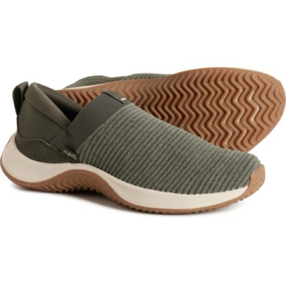 Ryka Echo Knit Slip-On sneaker, women’s size 8.5, olive green, EUC, lightweight - Picture 1 of 8
